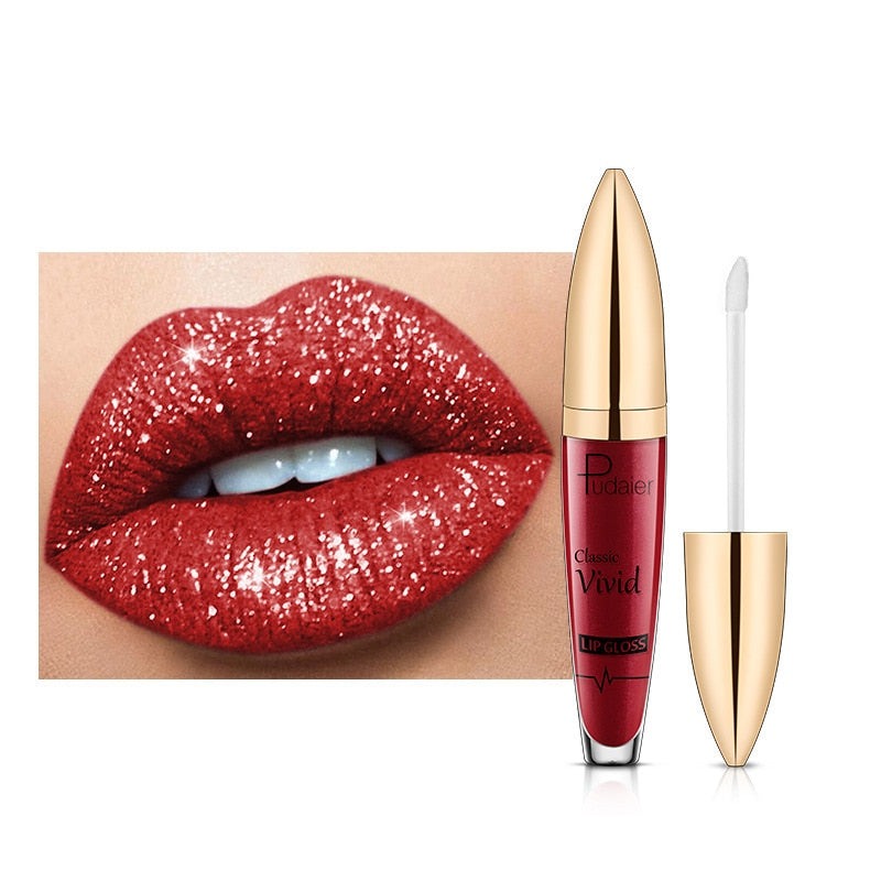 Glansfull lipgloss for lepper. Gir langvarig fuktighet og en glitrende diamanteffekt.
