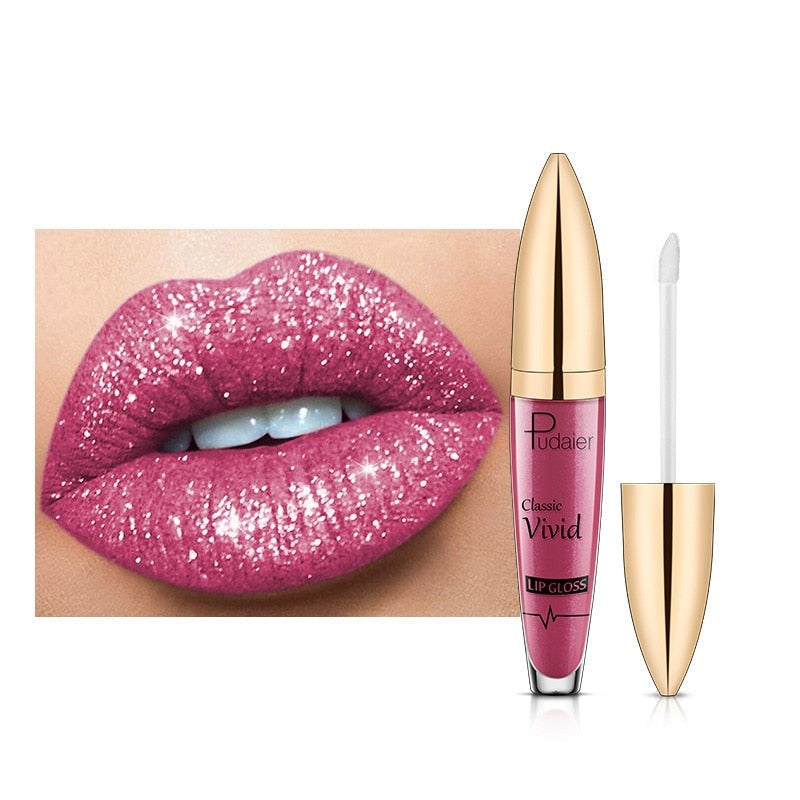 Fuktighetsgivende lipgloss med langvarig glans. Diamanteffekt for vakre lepper.