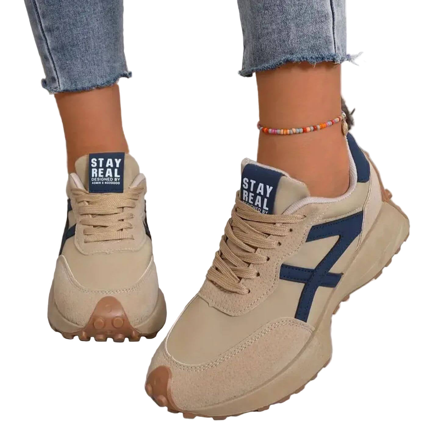Kvinners joggesko med fleksibel design. Pustende og lettvekt sportssko for komfortabel trening og fritid.