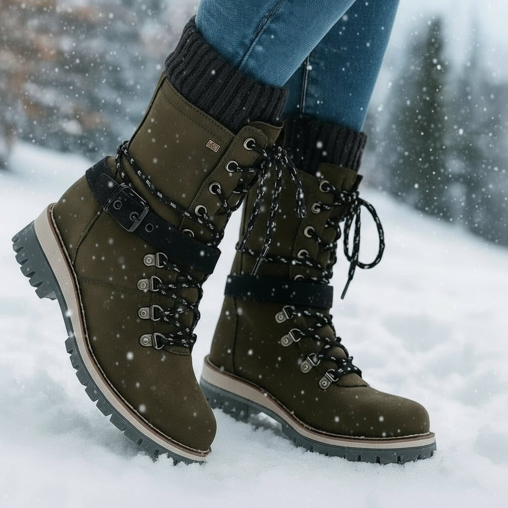 Stilige, varme dame vinterstøvler, vanntette snøsko perfekt for vinter og komfortabel bruk.