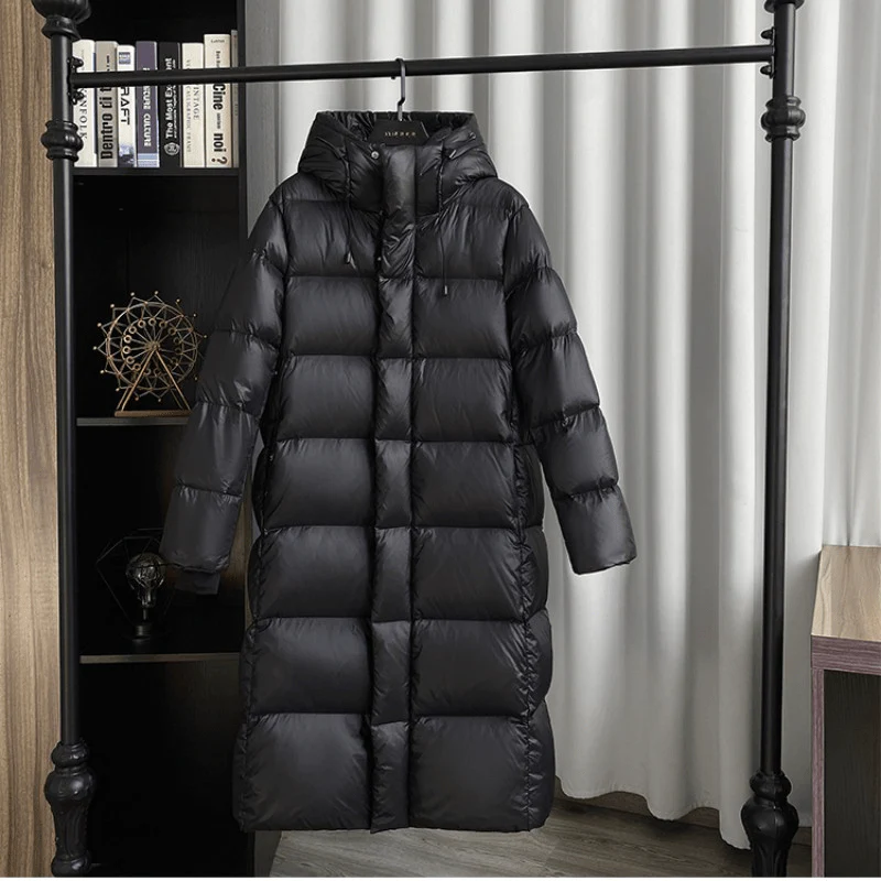 Elegant lang vattert jakke for damer, varm og komfortabel yttertøy, perfekt for vinteren.