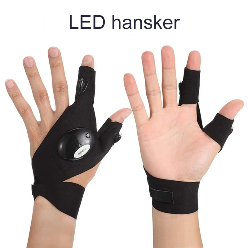LED-arbeidshansker som lyser opp arbeidsområdet ditt, og lar deg jobbe med frie hender uten å holde en lommelykt.