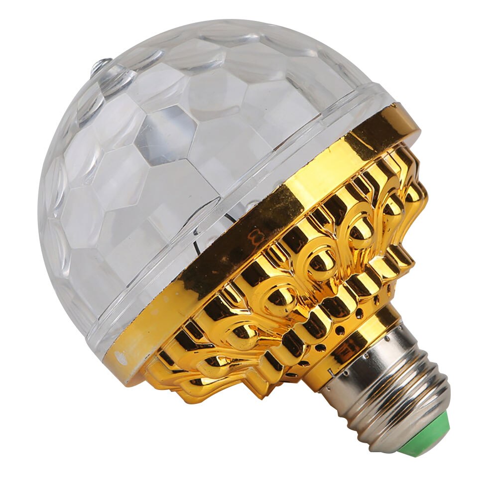 LED Krystall Magisk Ball: Festlys med roterende RGB-lys, perfekt discoball for hjemmefest og stemning.