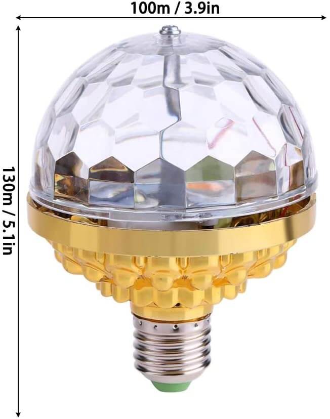 Fargerikt LED krystall lys, roterende magisk ball som garanterer feststemning og discoball-effekt.