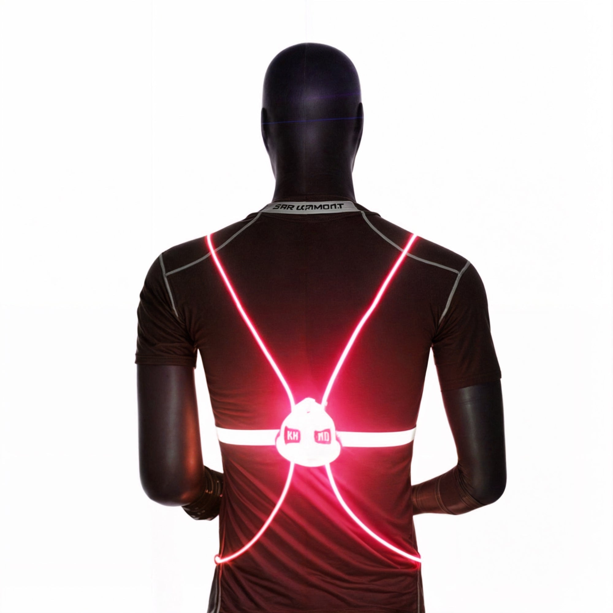 Synlig sykkelvest med LED-belysning og refleks. Essensiell for sikker sykling og pendling i dårlig lys.