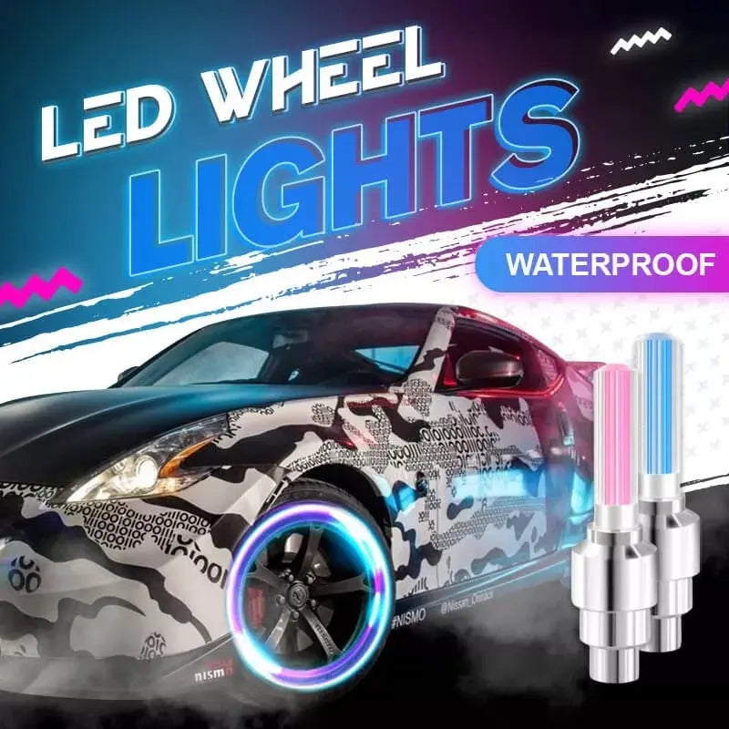 Klar LED-sykkelventilbelysning for økt synlighet og sikkerhet på sykkelen, ideelt for nattkjøring.