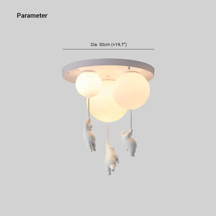 Unik design taklampe: bjørn med ballong LED-lys for barnerommet. Funksjonell og dekorativ.
