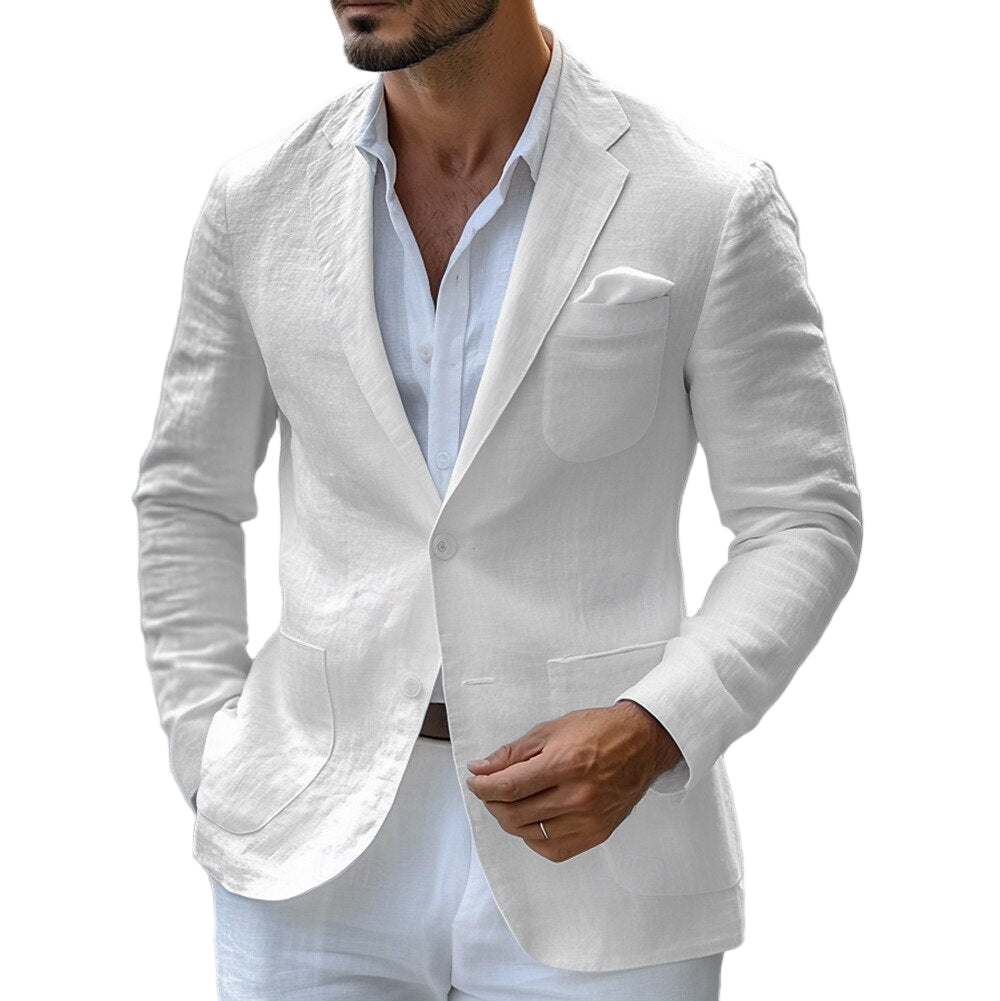Lett, elegant herreblazer for sommeren. Perfekt sval sommerstil for menns mote og varme dager.