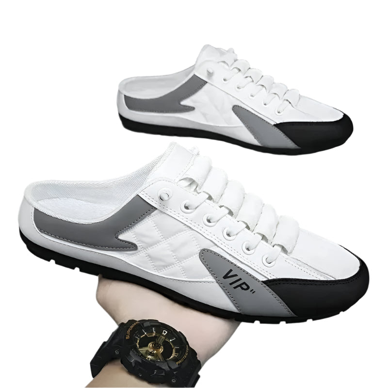 Lette herresneakers for sommeren i pustende stoff. Moderne design for casual fritidsbruk.
