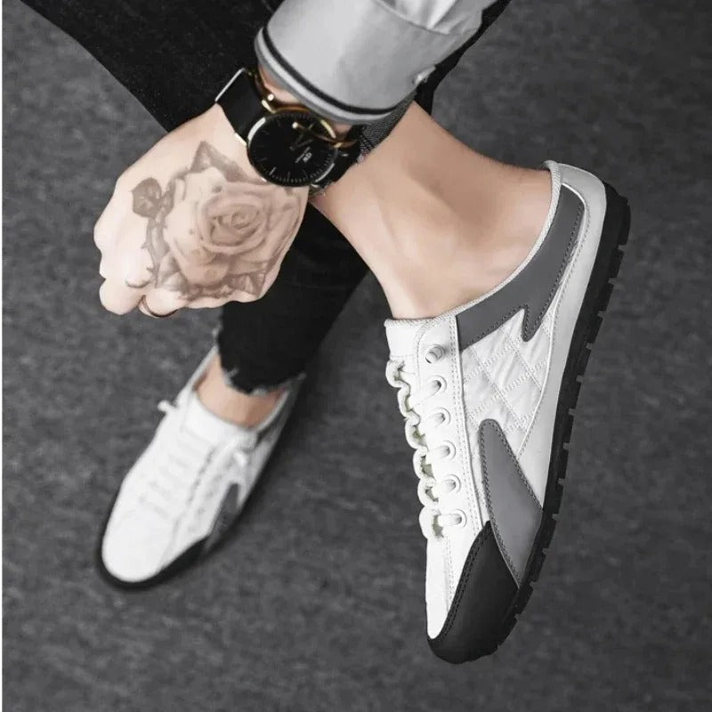 Stilige herresneakers med flatsåle. Komfortabelt og trendsettende fottøy for casual sommerantrekk.