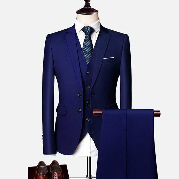 Luksuriøs 3-delt slim fit dress for menn. Elegant herredress, perfekt for formelle anledninger.