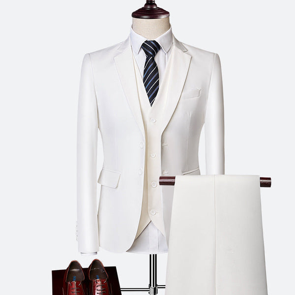 Trendy herremote: Luksus 3-delt slim fit dresspakke for den moderne mann. Perfekt passform.
