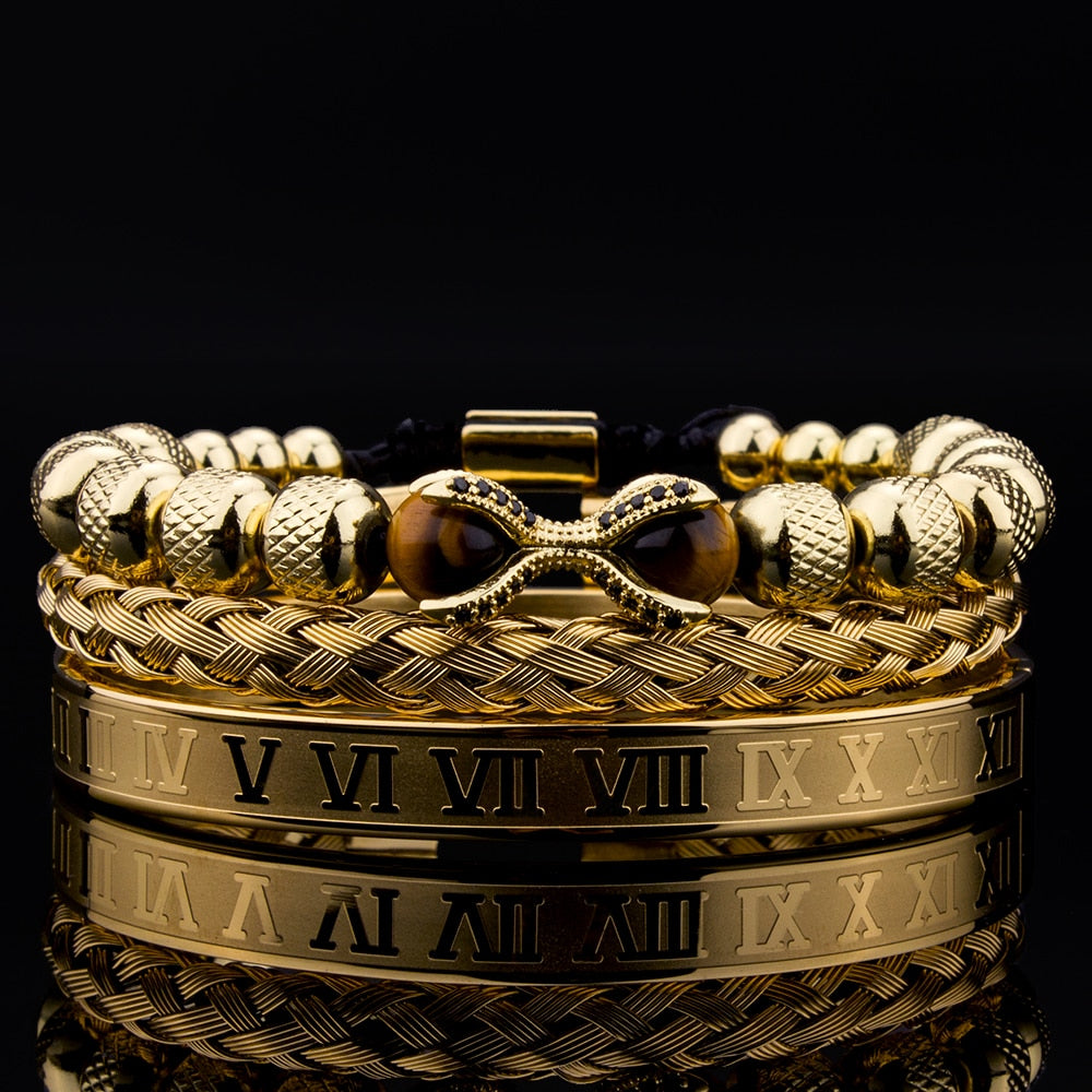 Elegant krone armbåndsett for kvinner, med glitrende zirkonia som oser av luksus.