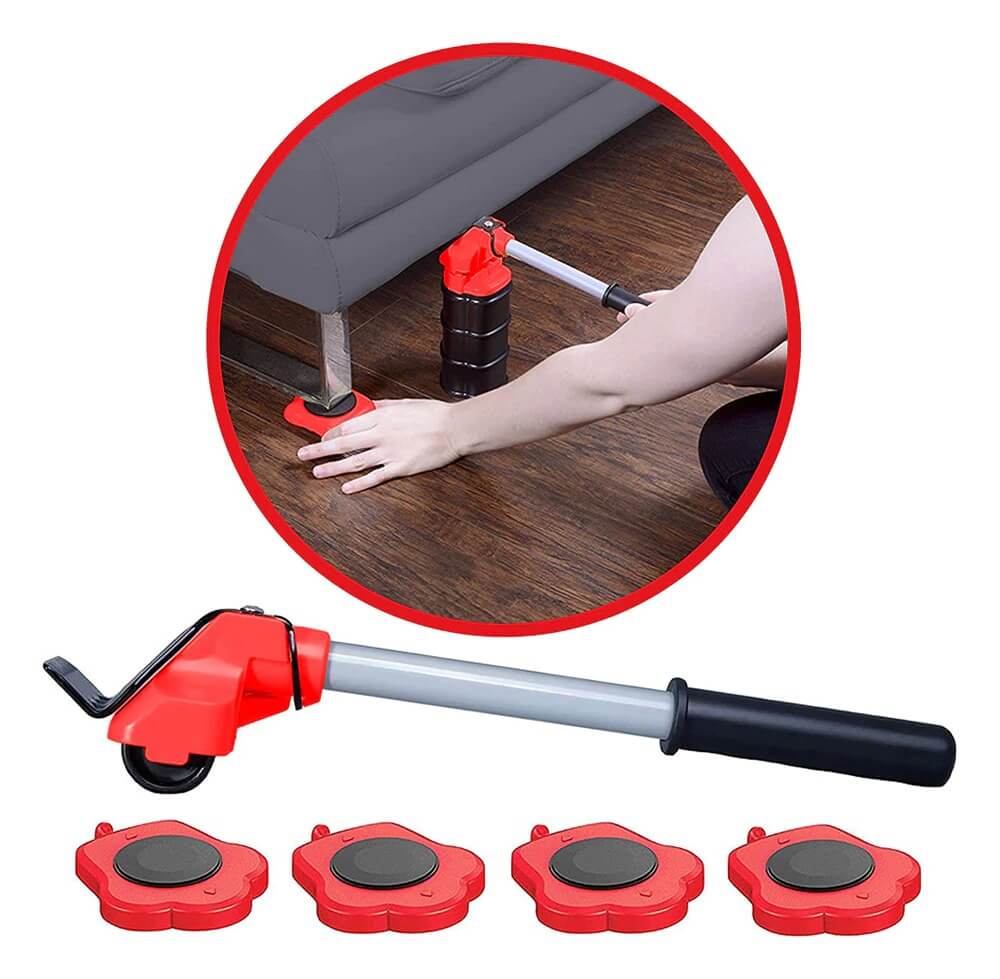 Ergonomisk møbeltransportrulle for hjemmet, beskytter gulvet ved flytting av tunge gjenstander.