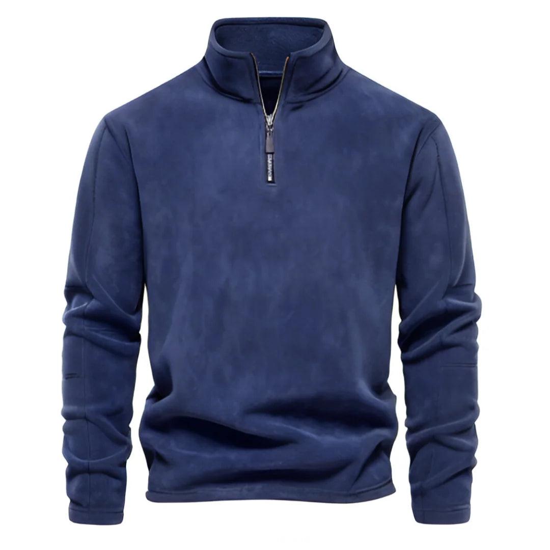 Herre fleecejakke med ren design, perfekt som varm fritidsjakke eller utendørsjakke.