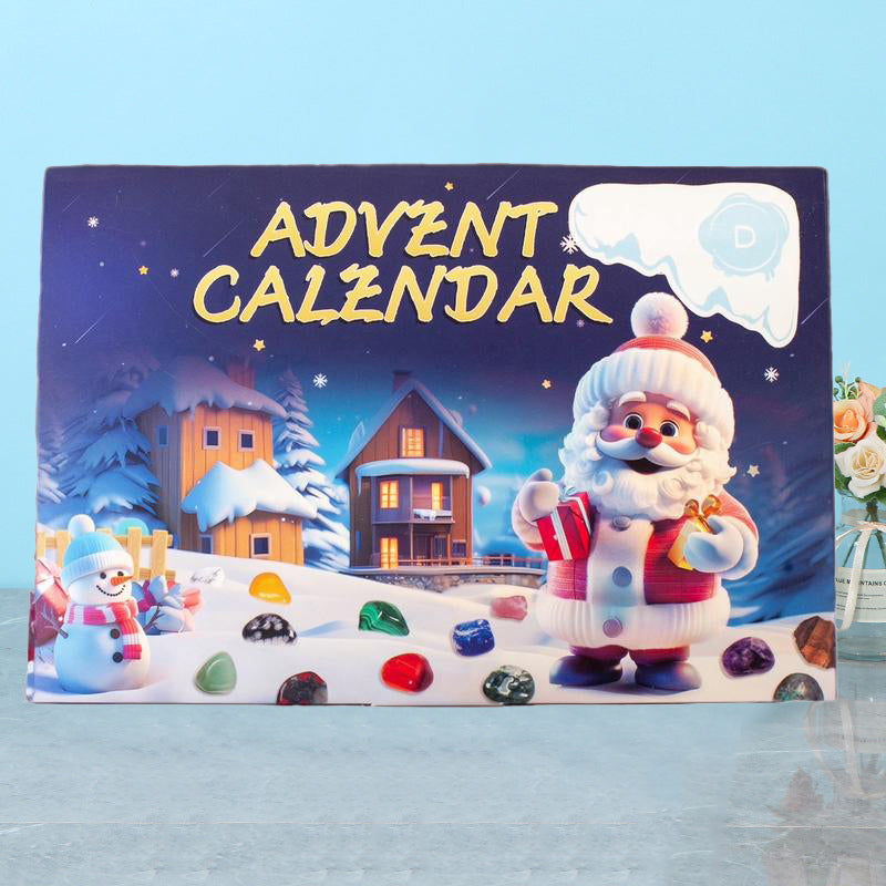 Gaveide: Adventskalender med 24 natursteiner, en skattekiste for juleperioden.