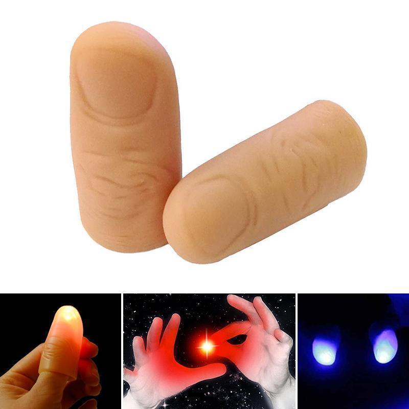 Magiske tommelfingerlys i aksjon, skaper en imponerende illusjon for trylleshow.