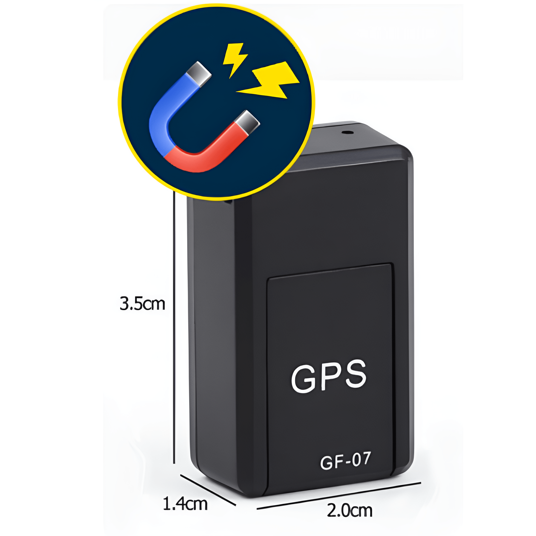 Magnetisk mini GPS-tracker for enkel sporing av kjøretøy, barn og kjæledyr. Vanntett med lang batteritid.
