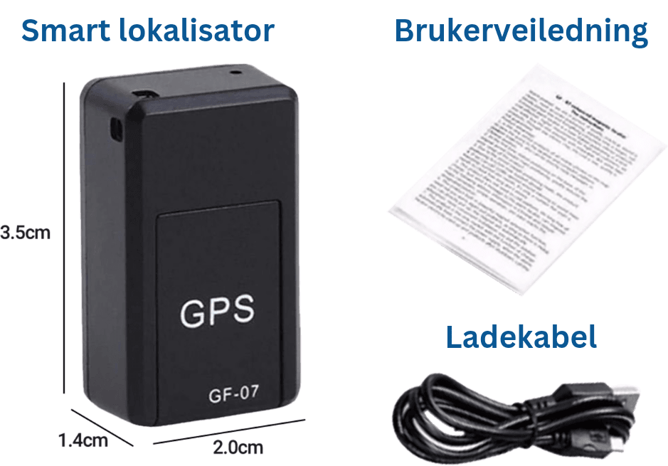 Mini magnetisk GPS-tracker med lang batteritid for universell sikkerhet. Perfekt for bil, kjæledyr og eiendeler.