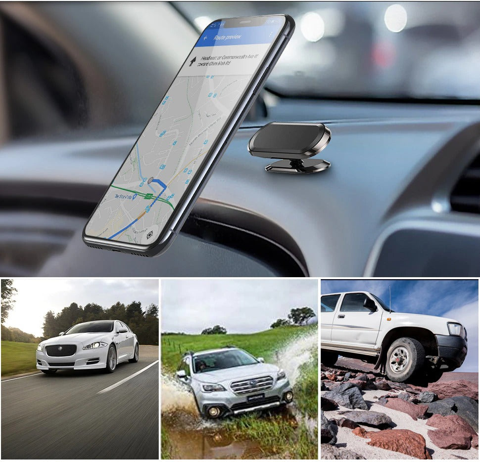 Magnetisk mobilfeste for dashbord, gir optimal oversikt og sikkerhet i bil under kjøring.