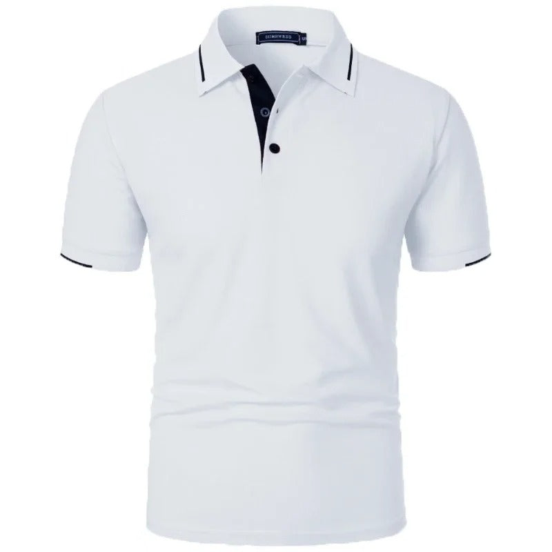 Stilfull klassisk polo skjorte for menn. Perfekt for sommer, fritid og avslappet hverdagsstil. Tidløs og elegant.