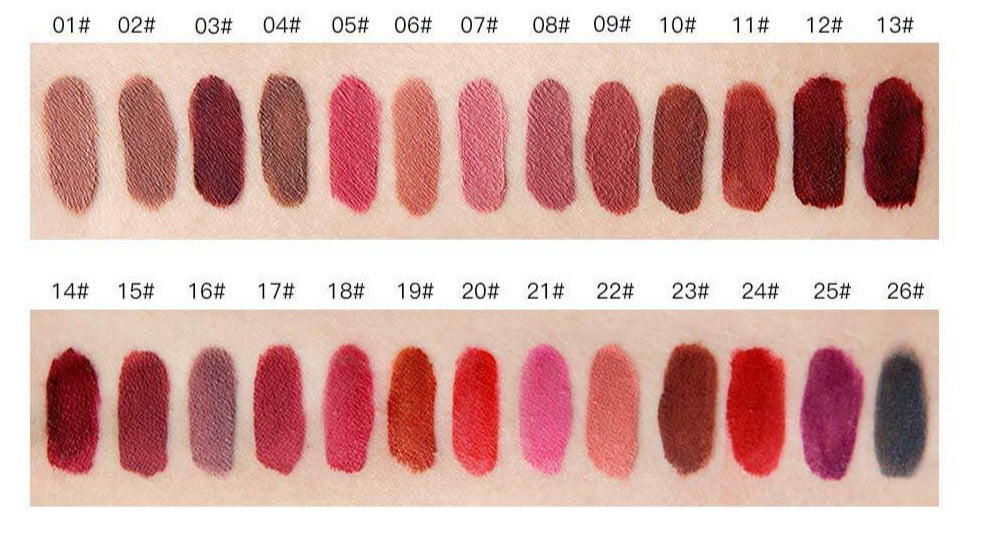 Matt flüssiger Lippenstift im Freien, die Beständigkeit unter verschiedenen Bedingungen zeigend