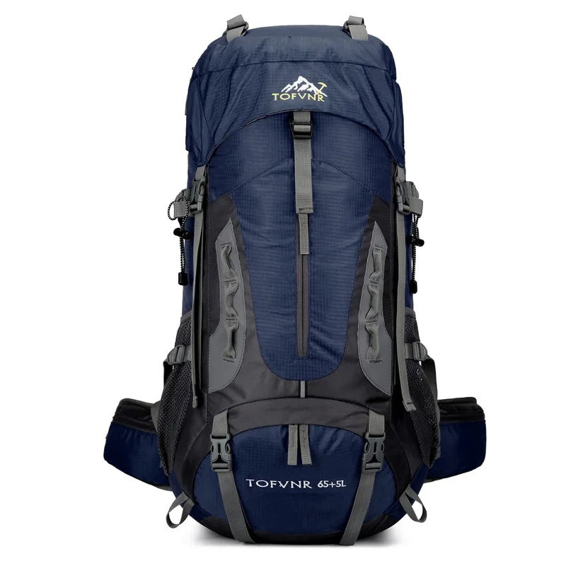 Menns 45L turryggsekk, multifunksjonell og vanntett, ideell for friluftsliv, camping og reise.