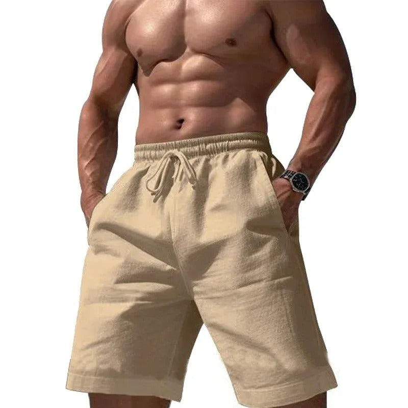 Menns elastiske komfortshorts for sommeren i et allsidig design, perfekt for fritid og avslappede dager.