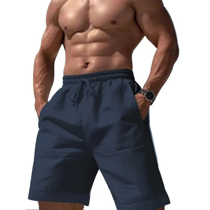 Herre shorts med elastisk linning og avslappet passform. Komfortabel sommerbekledning for menn.