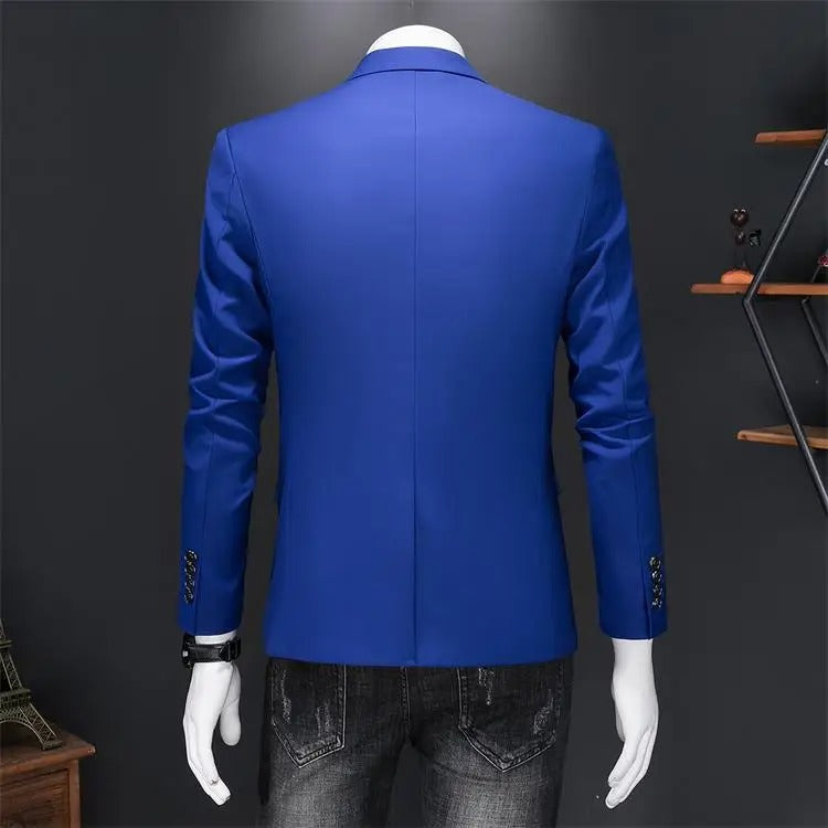 Menns fritidsblazer i lys grå, myk tekstur, for en avslappet men likevel elegant stil.