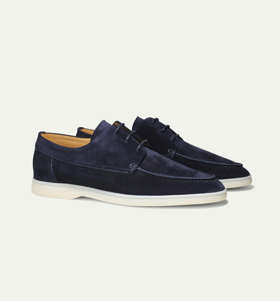 Komfortable loafers i mykt materiale for menn, perfekt for en stilfull og avslappet look hele dagen.