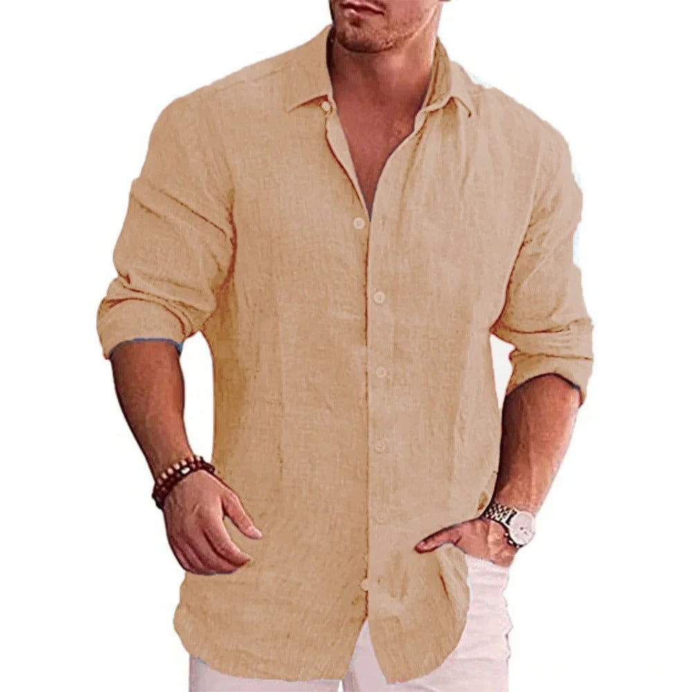 Uformell herre poloskjorte, elegant med korte ermer. Perfekt casual skjorte for sommer og fritid.