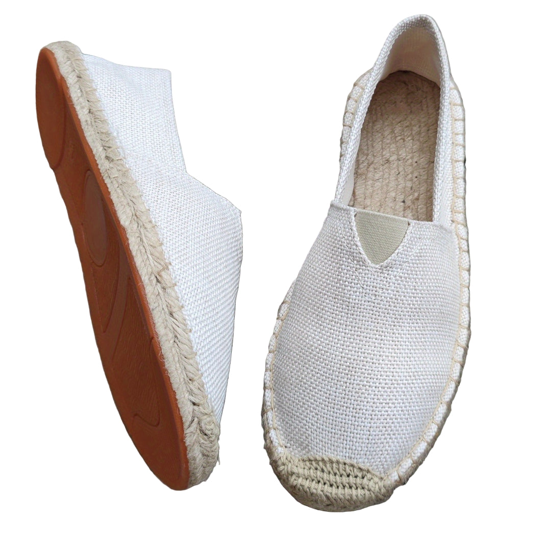Menns espadriller, lett pustende slip-on stil for sommeren. Komfortable fritidssko.