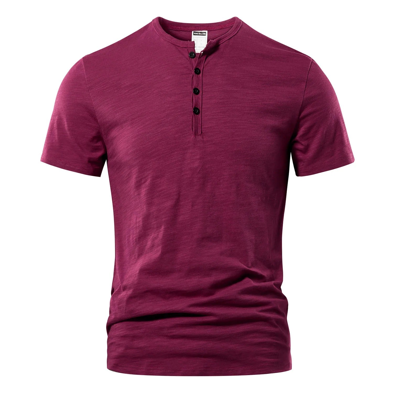 Moderne herremote: Henley t-skjorte med korte ermer. Komfortabel sommer overdel for menn.