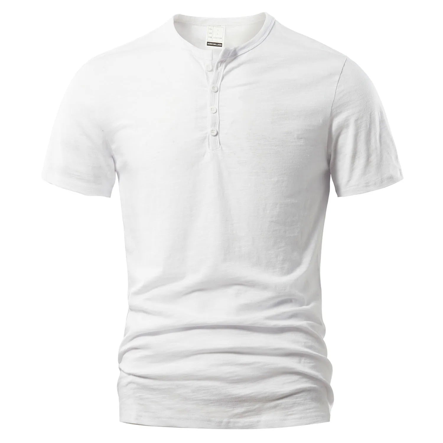 Avslappet og stilig herre Henley t-skjorte med korte ermer. Enkel å kombinere for sommeren.