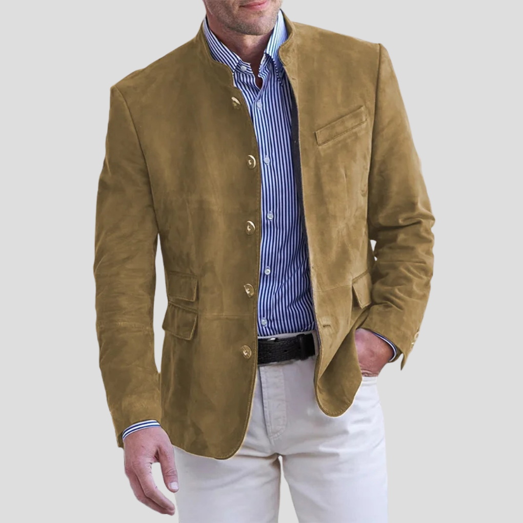 Menns klassisk marineblå blazer for tidløs stil. Perfekt for formelle anledninger, arbeid og fest.