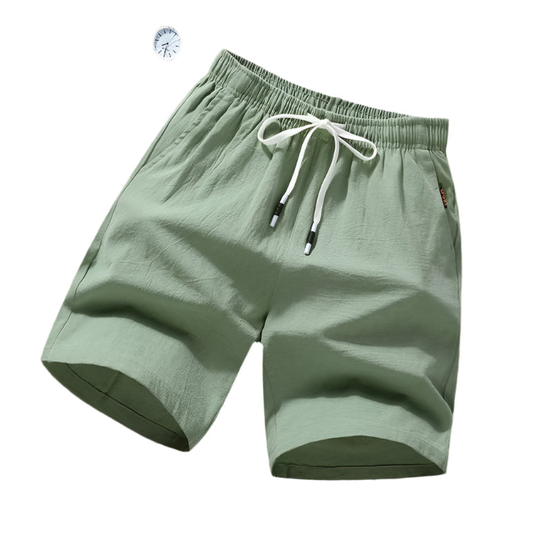 Menns komfortable strandshorts i lys farge, perfekt for sommerdager og fritidsbruk. Myk og lett casual shorts.