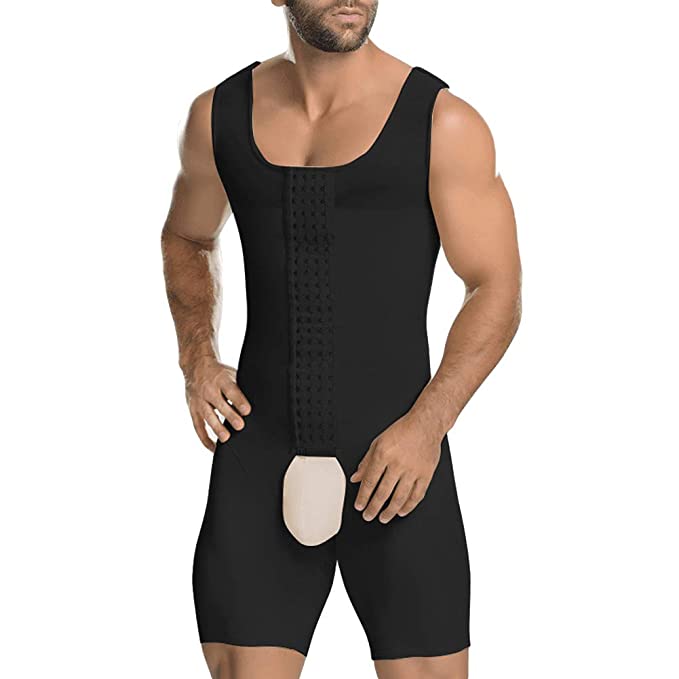 Mann bruker Herreshapewear til hverdags eller trening, gir usynlig slankende og støttende effekt.