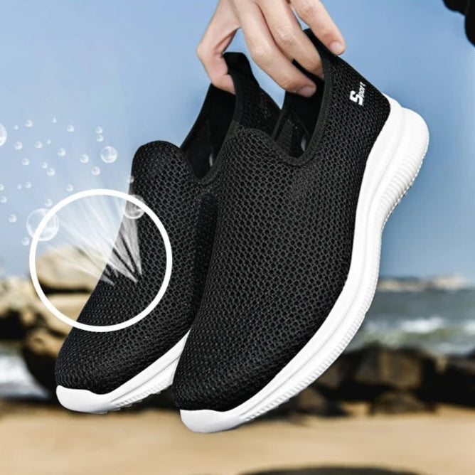Allsidige menns slip-on joggesko for hverdag, reise og sommer – pustende og lettvekt.