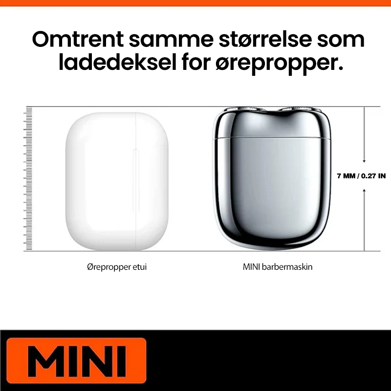 Menns elektrisk barberhøvel med presisjonsbarbering. Oppladbar, vanntett og kompakt.