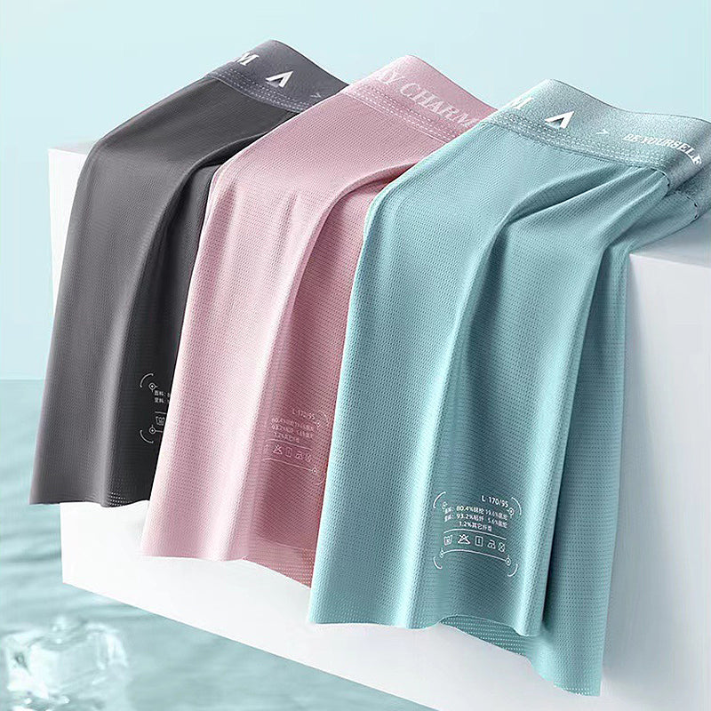 Herrers sømløse issilke boxershorts som føles som et andre skinn, perfekt for hverdagen.