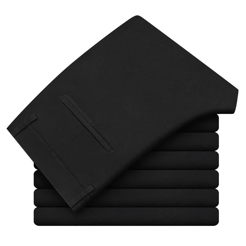 Menns slim fit business casual bukser i navy, ideelle for kontor og stilige fritidsantrekk.