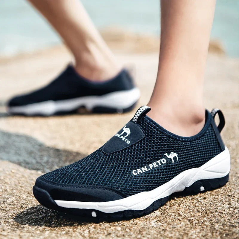 Pustende og lett herre slip-on joggesko for komfortabel hverdagsbruk og trening.