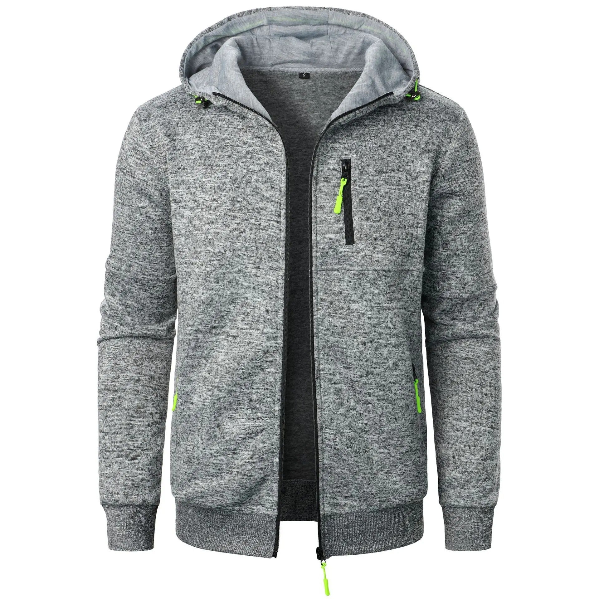 Menns sporty hettejakke i mykt stoff, perfekt for hverdag og athleisure. Komfortabel pullover til menn.