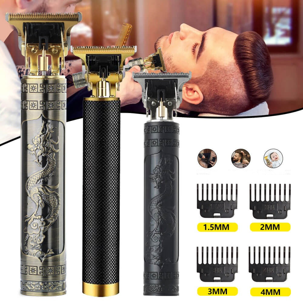Oppladbar menns trådløs hårtrimmer. Gir frihet og presisjon for moderne grooming med vintage stil.