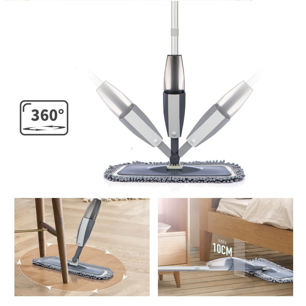 Effektiv gulvmopp med myk mikrofiber for grundig rengjøring av harde gulvflater i hjemmet.