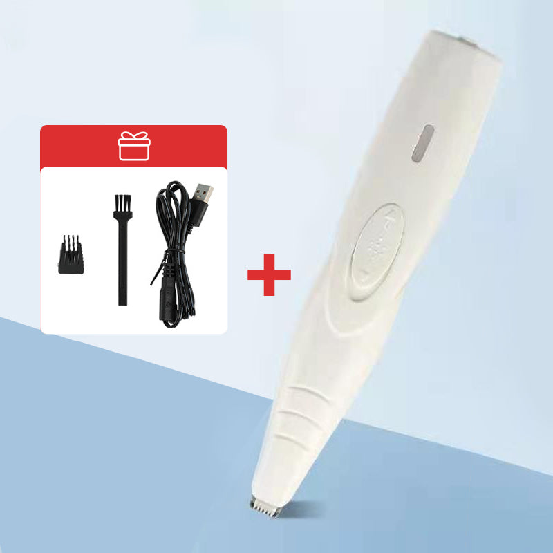 Enkel betjening av mini trimmer for hundepleie og kattepleie. Start stillegående pelsstell med ett trykk.