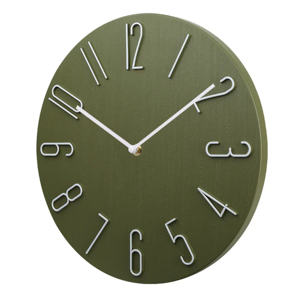 Moderne veggklokke i minimalistisk stil med lydløst urverk, for stilig veggdekorasjon.