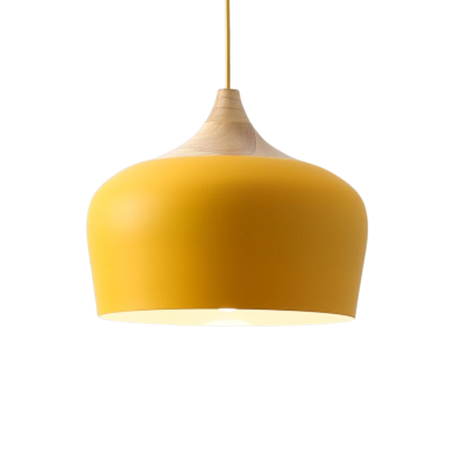 Minimalistisk pendellampe i pastell. Perfekt for moderne interiør og stilfull belysning i hjemmet.