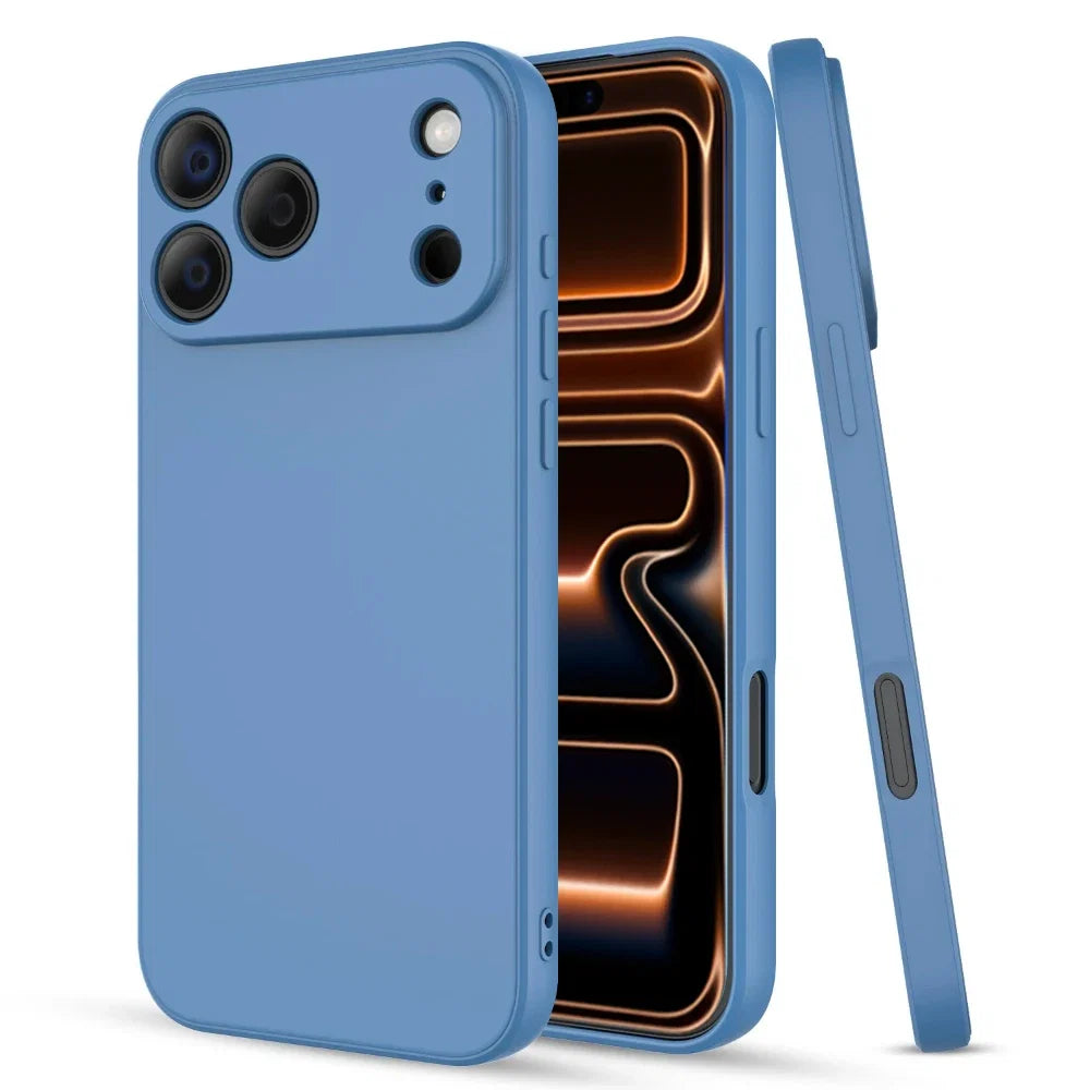 Mobildeksel i silikon for iPhone 17, stilrent design og solid beskyttelse.